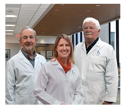 L-R: Dr. Dale Goodin, Jill Wozniak, APRN and Dr. William Childers